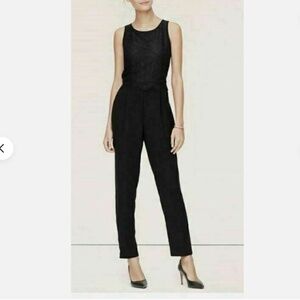 Ann Taylor Loft Black Lace Top Jumpsuit NWT